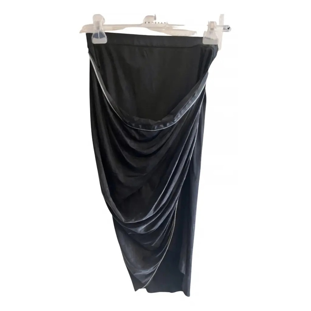 THE KOOPLES BLACK DRAPED SKIRT